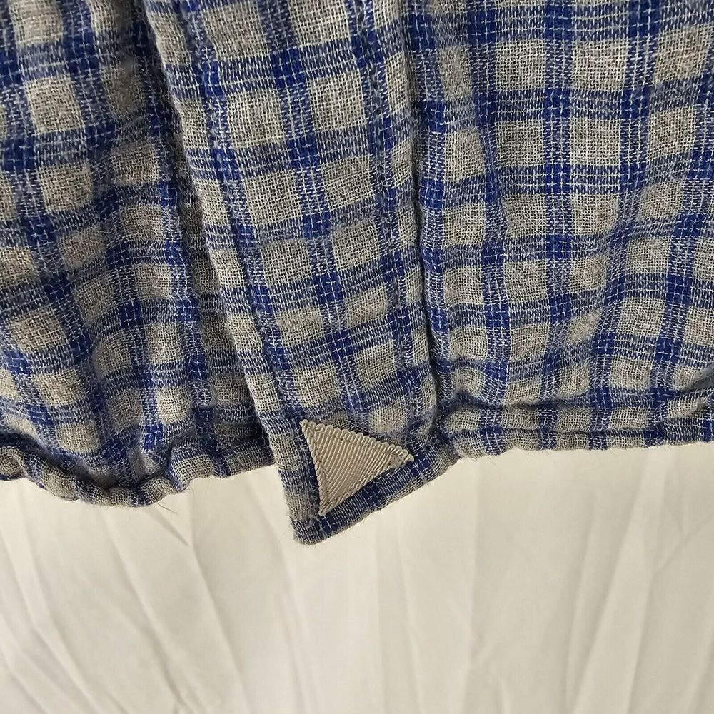 Untuckit Pugliese Double Layer Cotton Button Up Shirt - Men's Size Medium Blue - Picture 5 of 7